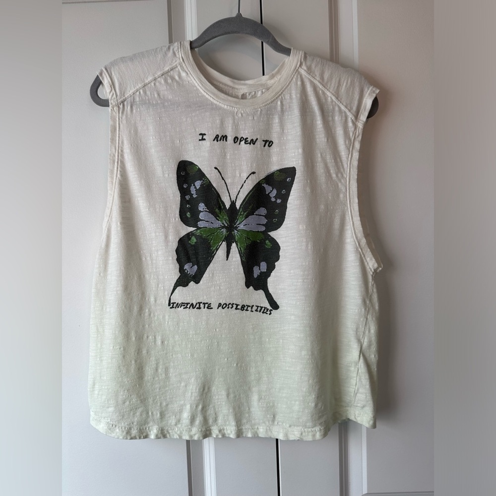 Anthropologie Pilcro Allison Marie Garcia Butterfly Graphic Tee (Size S)